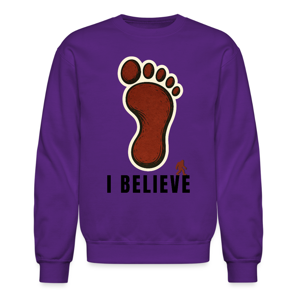 I Believe Footprint Unisex Sweatshirt B - purple