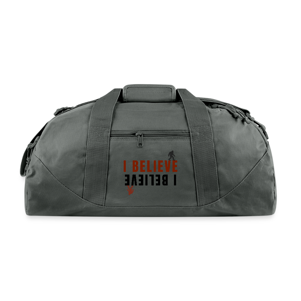 I Believe Recycled Duffel Bag - charcoal