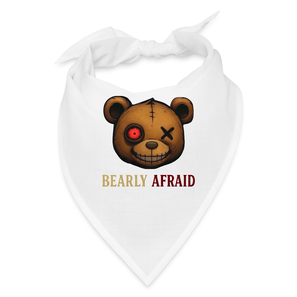 Bearly Afraid Bandana - white
