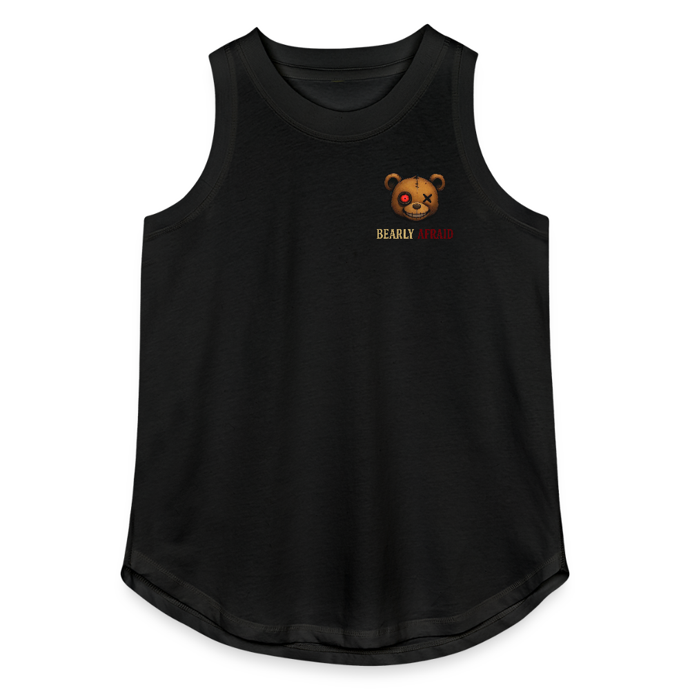 Bearly Afraid Women's Relaxed Tank Top - black