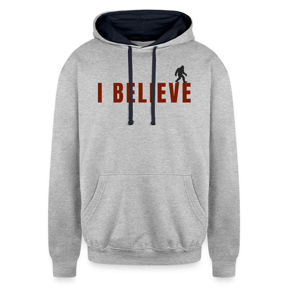 I Believe Hoodie R - heather gray/navy