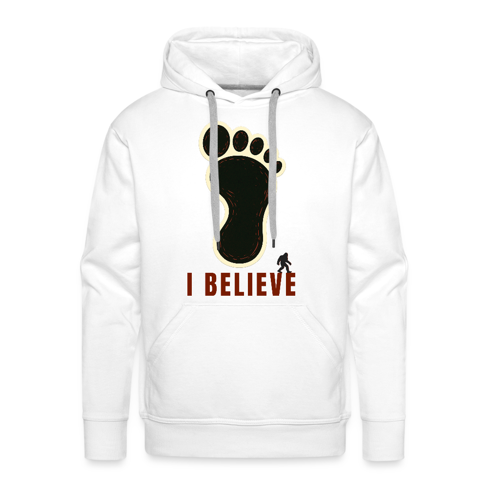 I Believe Footprint Premium Hoodie R - white