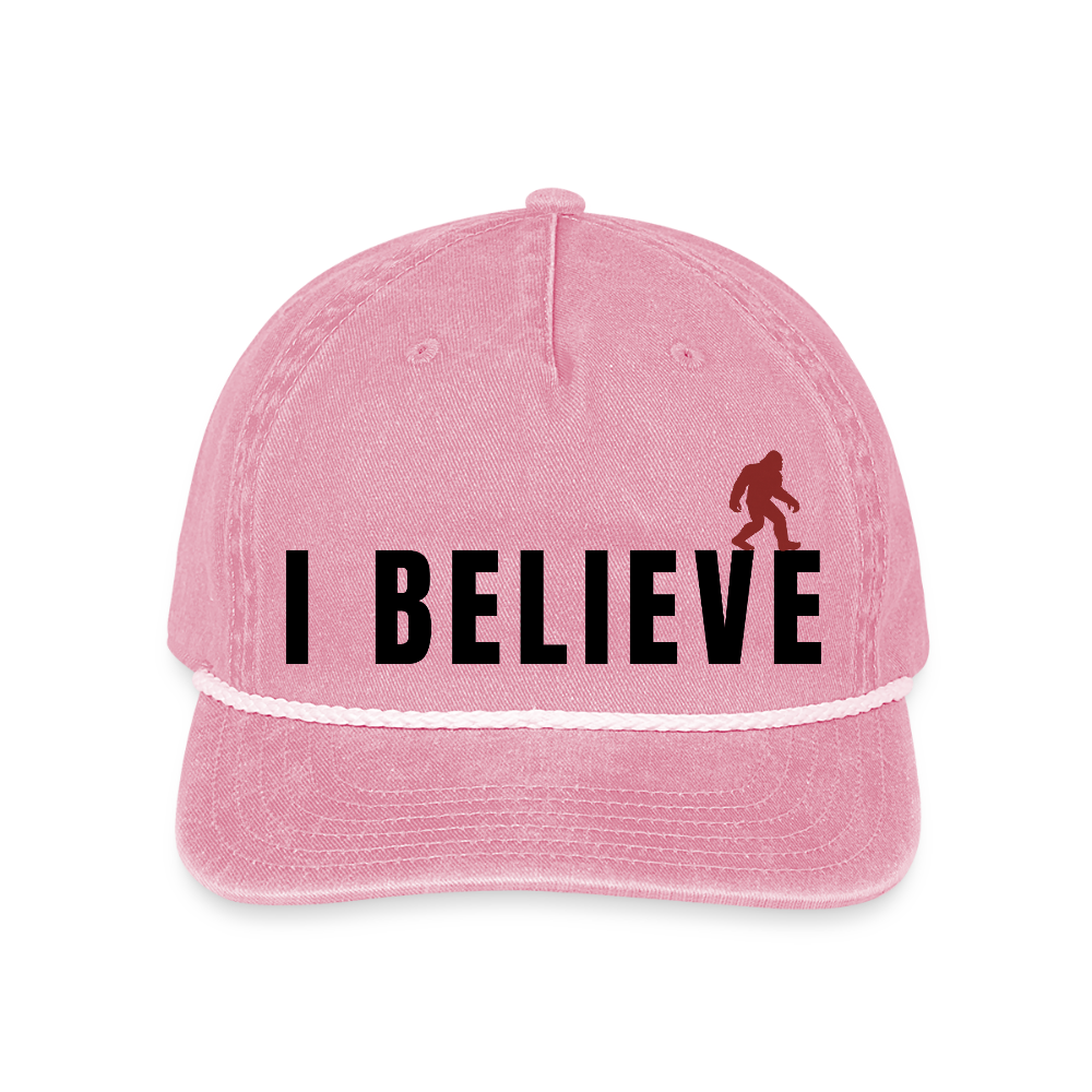 I Believe Vintage Rope Cap B - washed pink