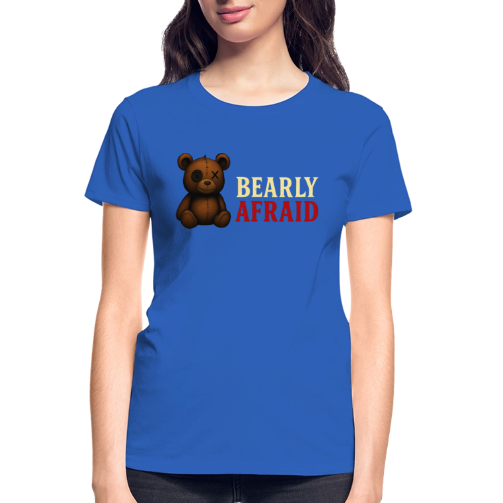 Bearly Afraid "Classic" Ladies T-Shirt - royal blue