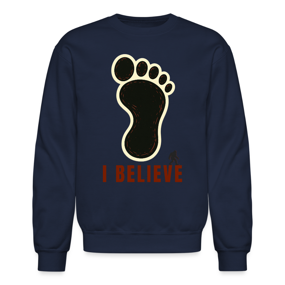 I Believe Footprint Unisex Sweatshirt R - navy