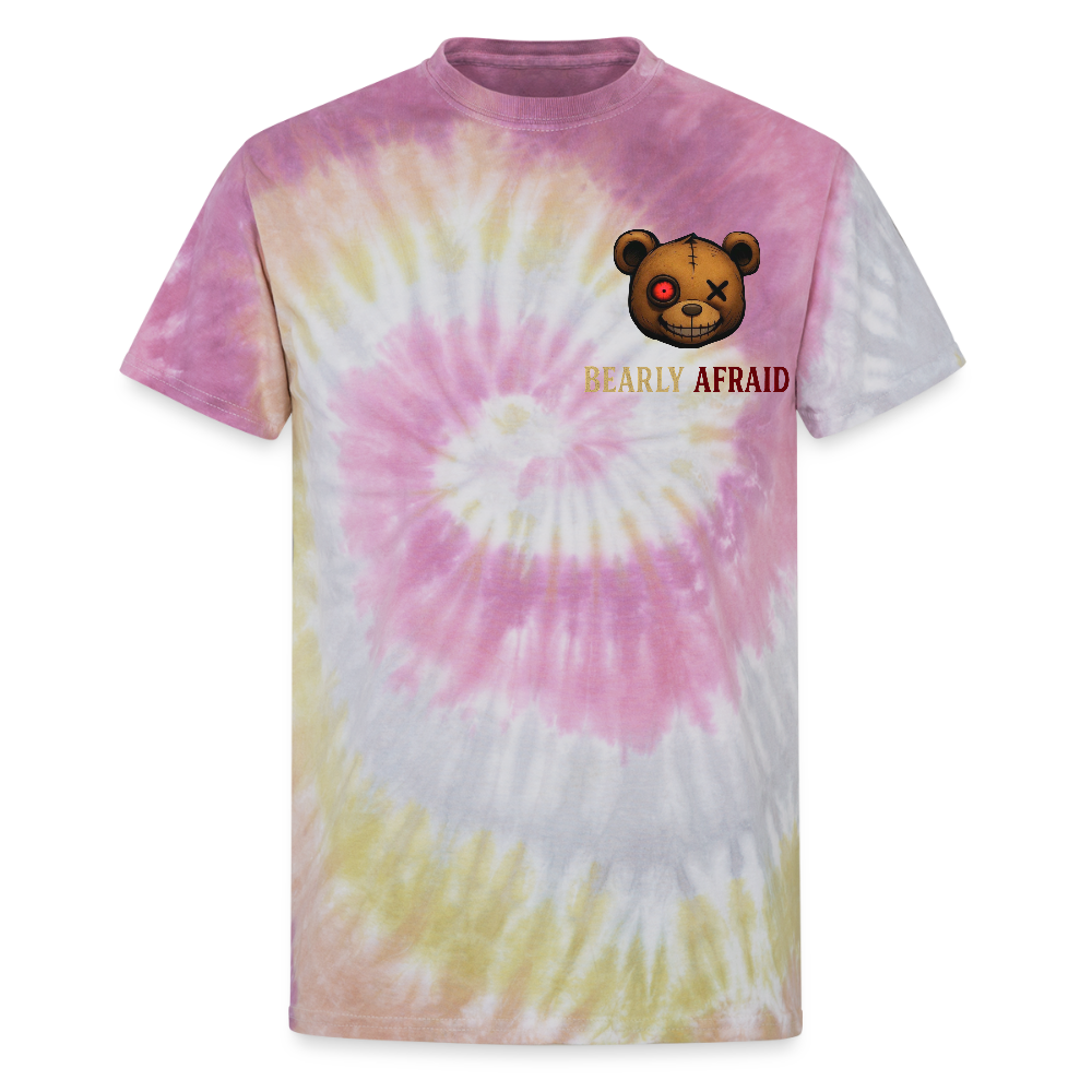 Bearly Afraid Unisex Tie Dye T-Shirt - Desert Rose