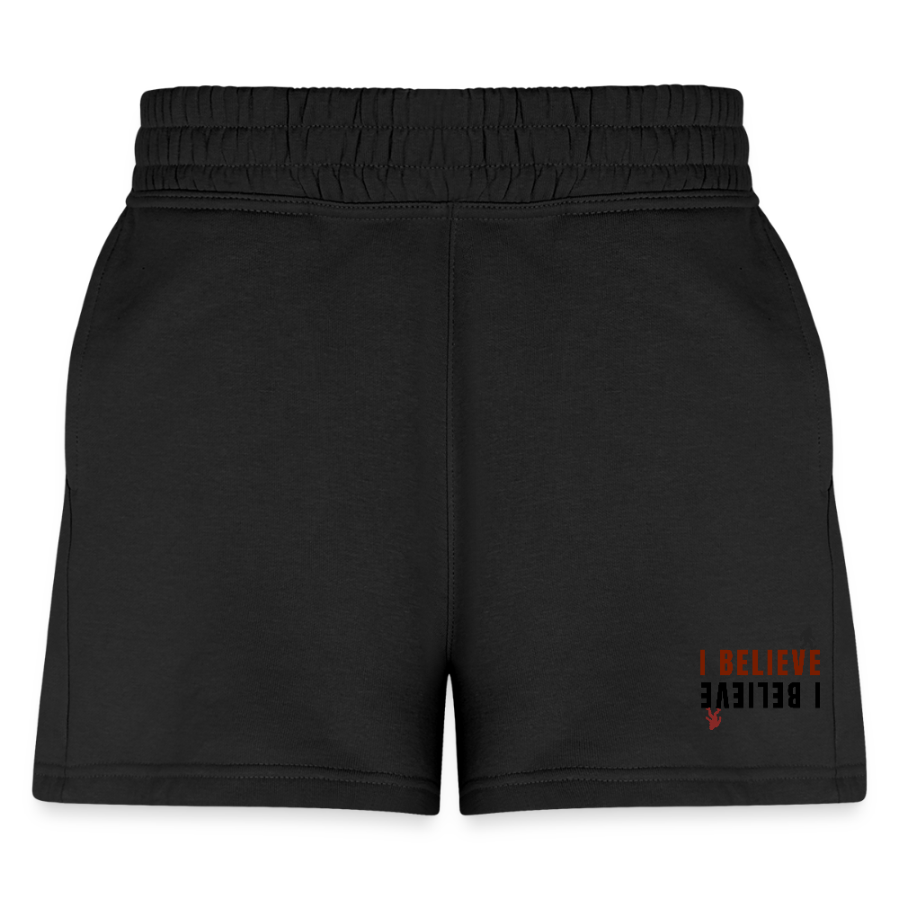 I Believe Women's Jogger Shorts - black
