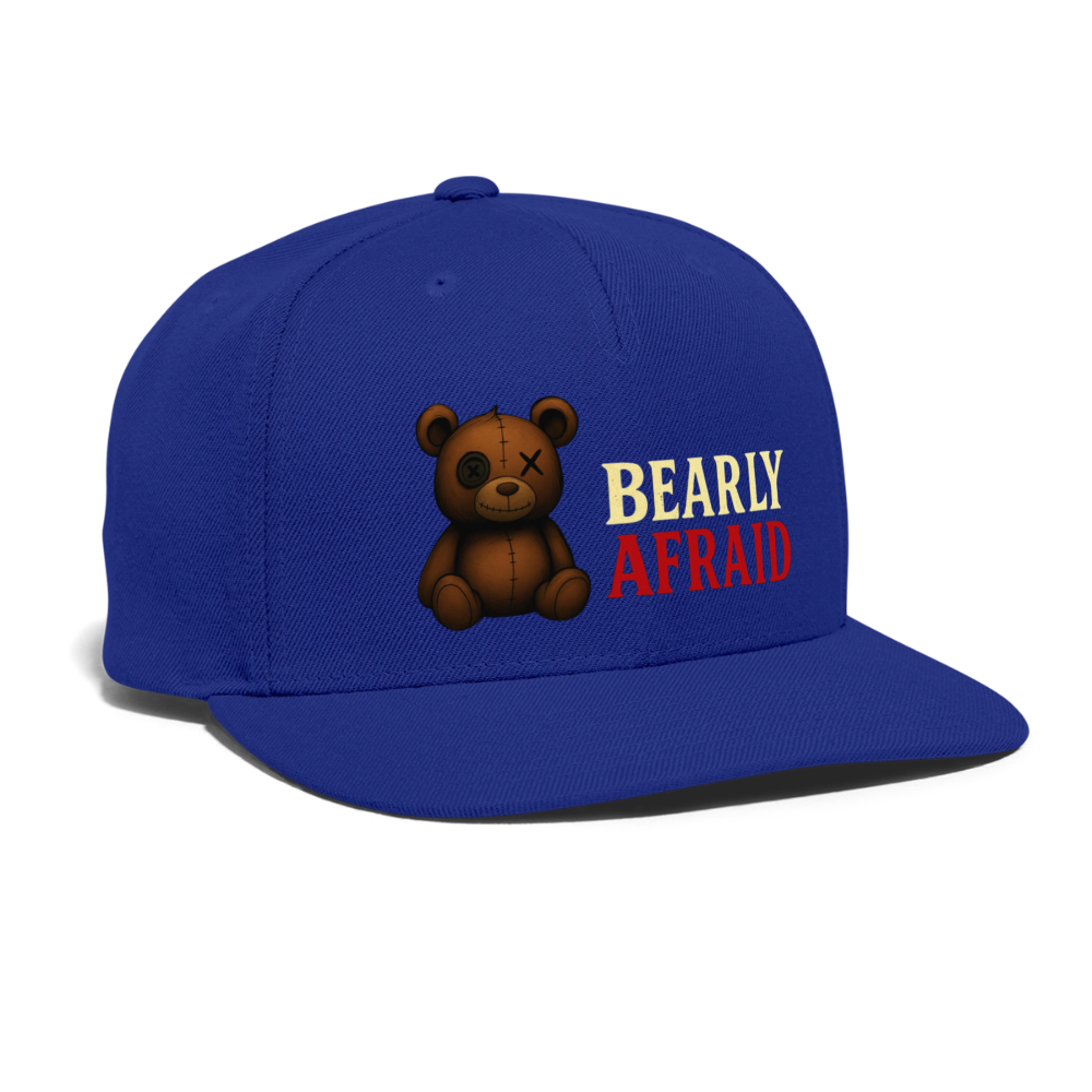 Bearly Afraid Snapback - royal blue