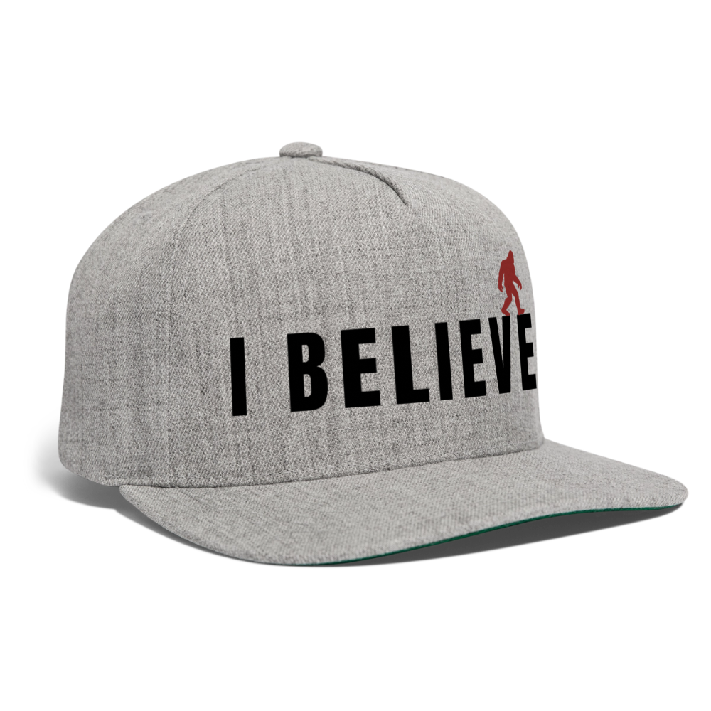 I Believe Snapback Baseball Cap B - heather gray