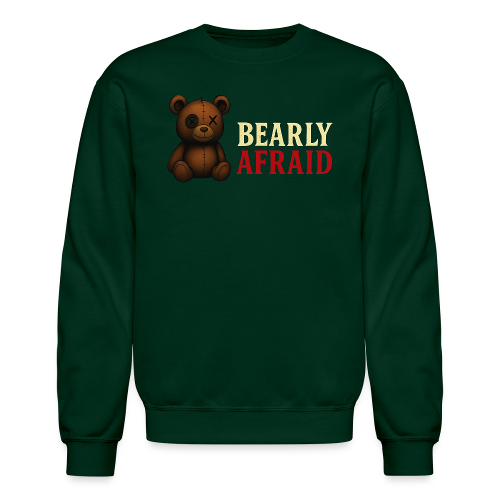 Bearly Afraid "Classic" Crewneck - forest green