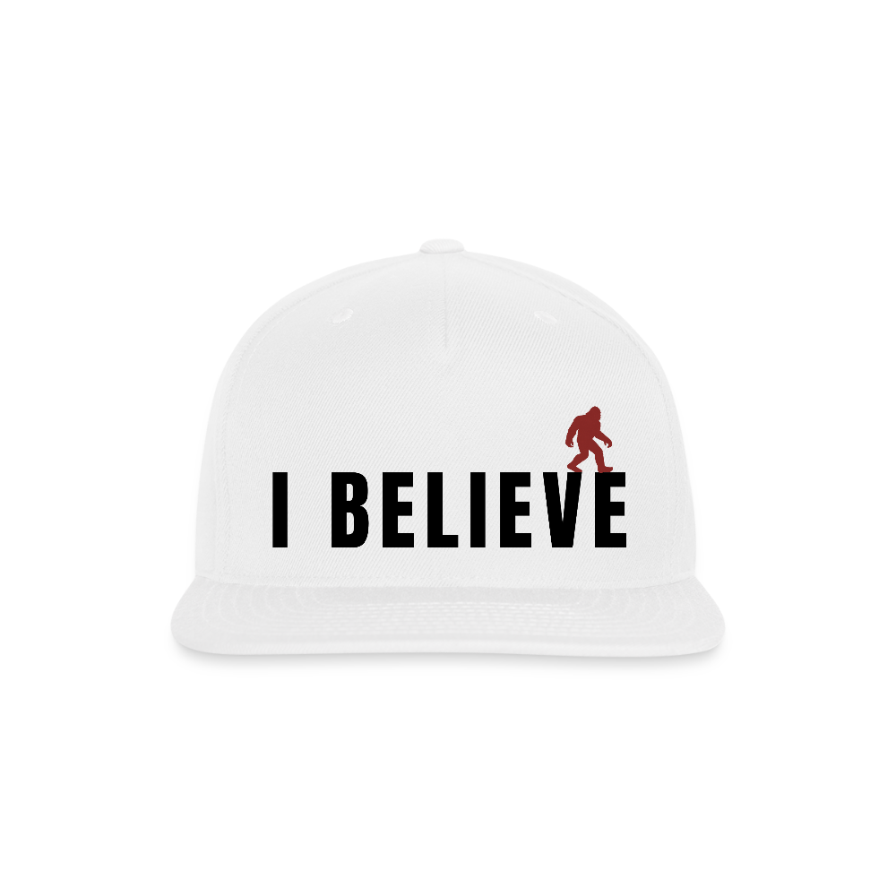 I Believe Snapback Baseball Cap B - white