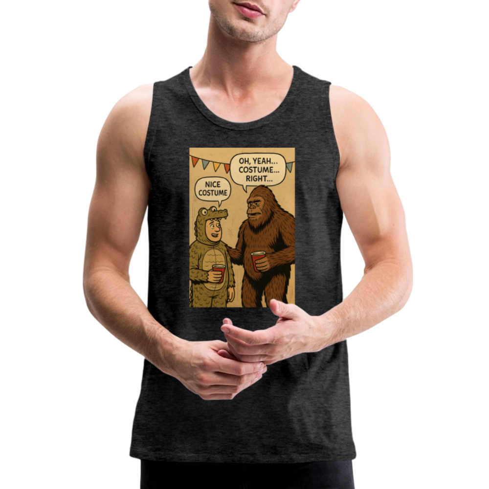 Bigfoot Costume Party Men’s Premium Tank - charcoal grey