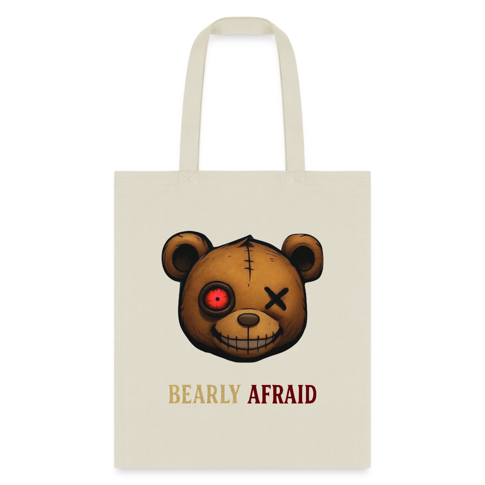 Bearly Afraid Tote Bag - natural