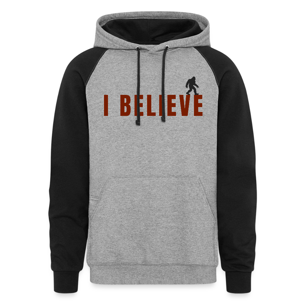 I Believe Colorblock Hoodie R - heather gray/black