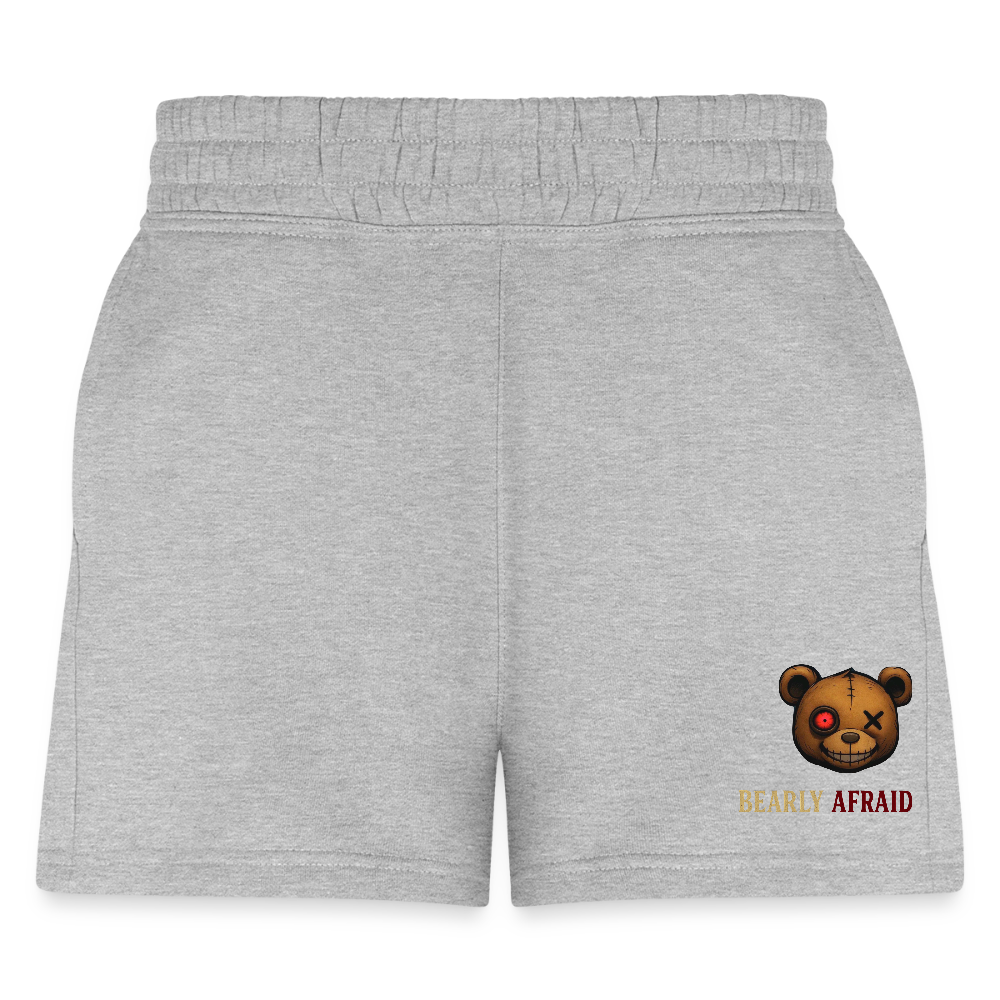 Bearly Afraid Women's Jogger Short - heather gray