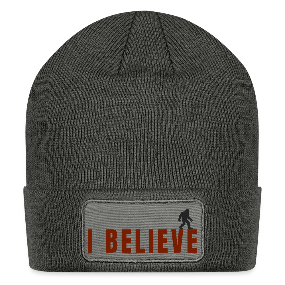 I Believe Patch Beanie R - charcoal grey
