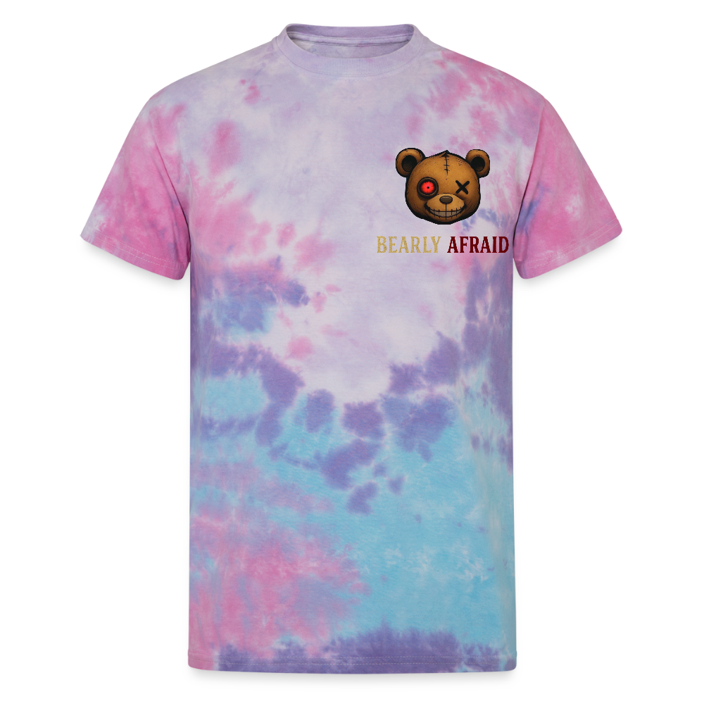 Bearly Afraid Unisex Tie Dye T-Shirt - cotton candy