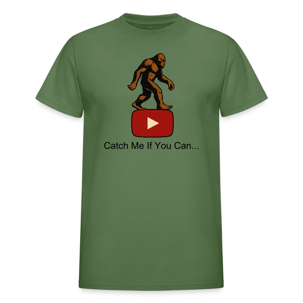 Bigfoot Taunts YouTube Adult T-Shirt - military green