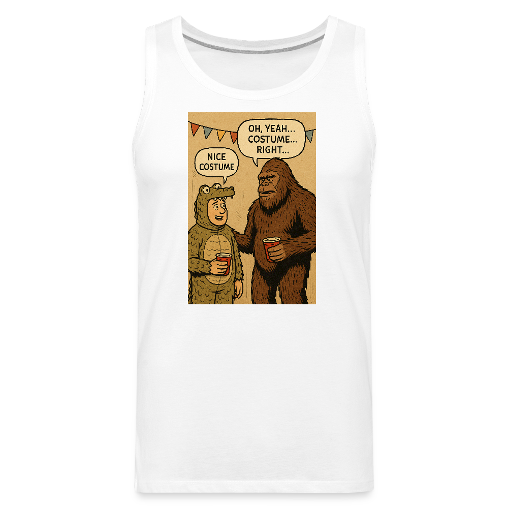 Bigfoot Costume Party Men’s Premium Tank - white
