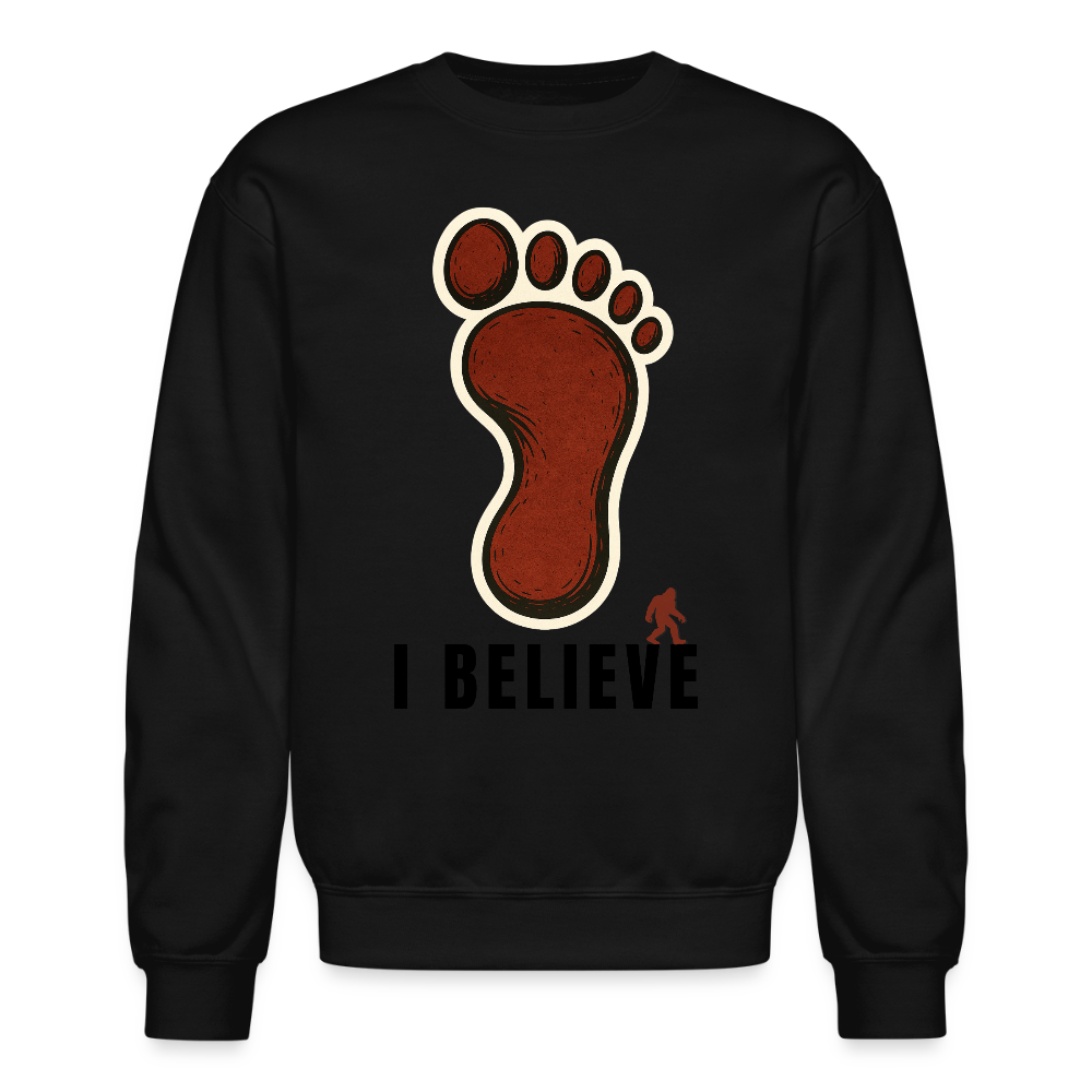 I Believe Footprint Unisex Sweatshirt B - black