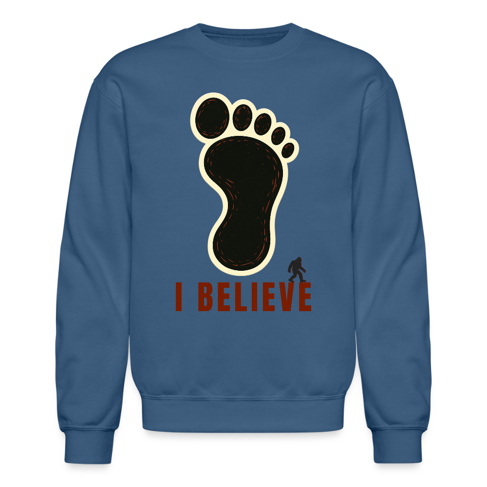 I Believe Footprint Unisex Sweatshirt R - indigo blue