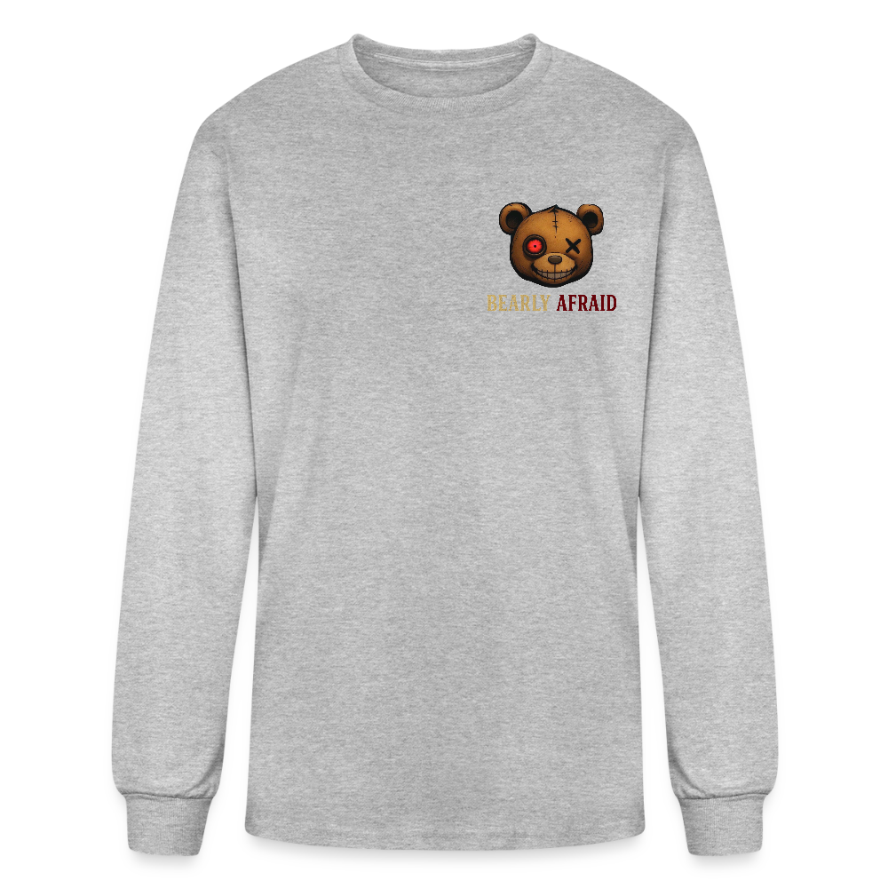 Bearly Afraid Men's Long Sleeve T-Shirt - heather gray