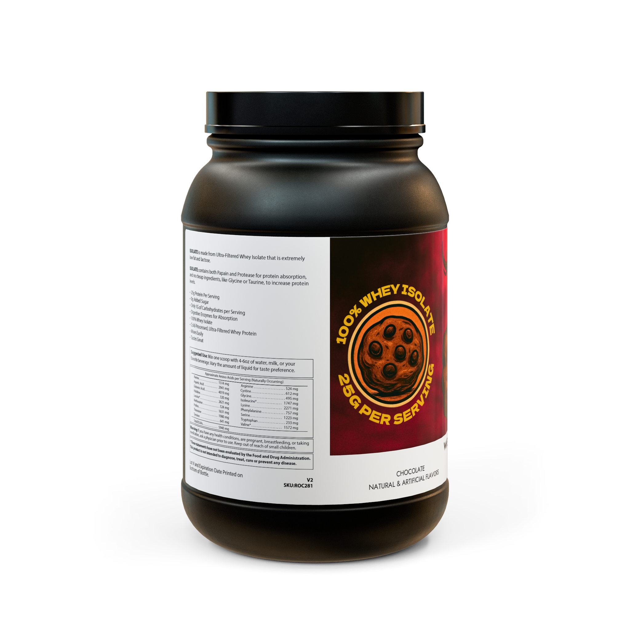 Cryptid Core "BLOOD MOON CHOCOLATE" Whey Isolate Protein Supplement (907g, 2lb)