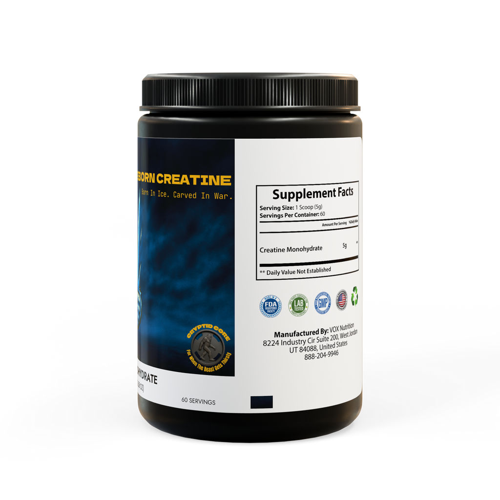 Cryptid Core "ICEBORN CREATINE", Creatine Monohydrate Supplement (300g, 10.58oz)