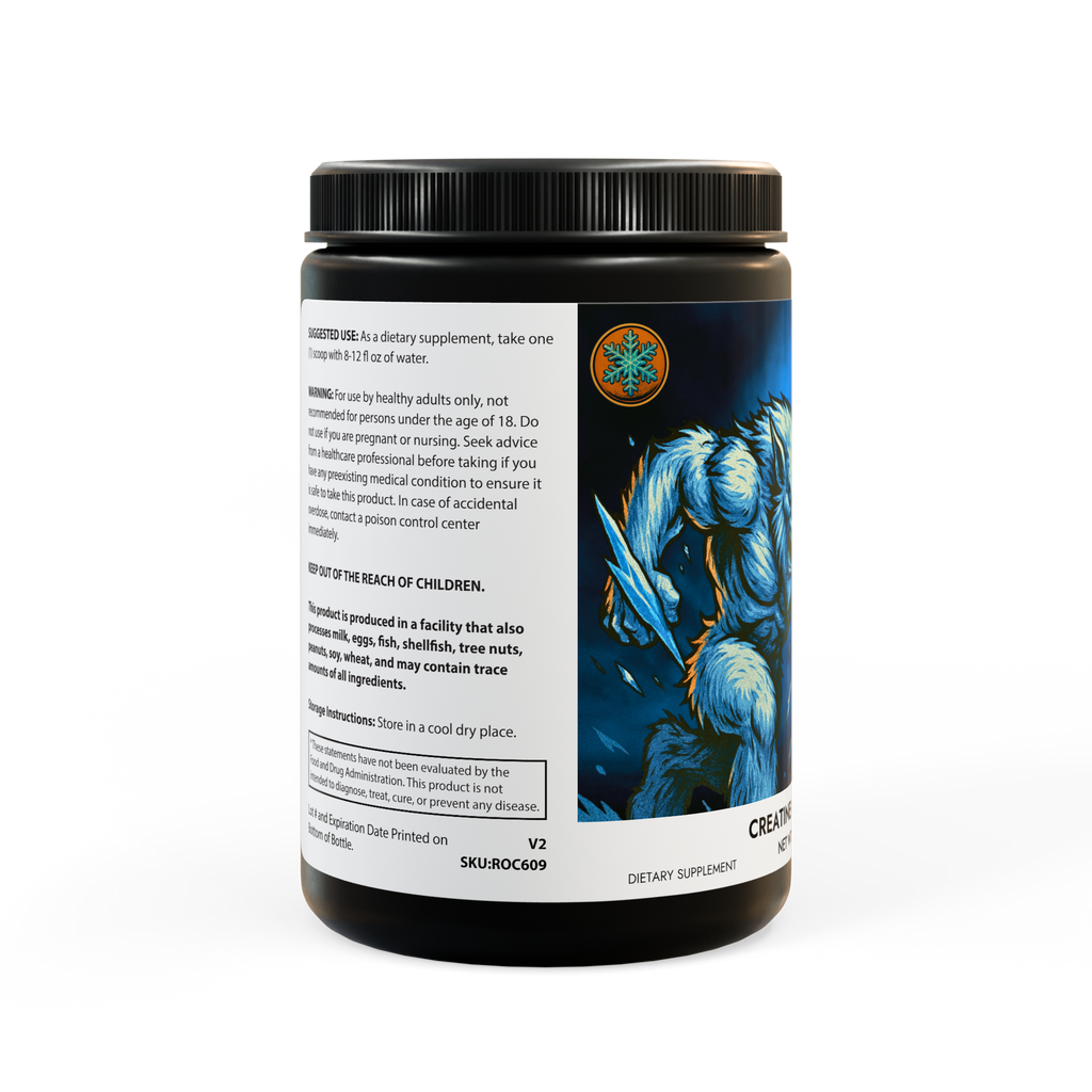 Cryptid Core "ICEBORN CREATINE", Creatine Monohydrate Supplement (300g, 10.58oz)