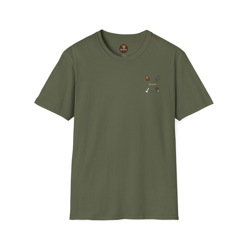 Stick Figure Believe Left Chest Tee