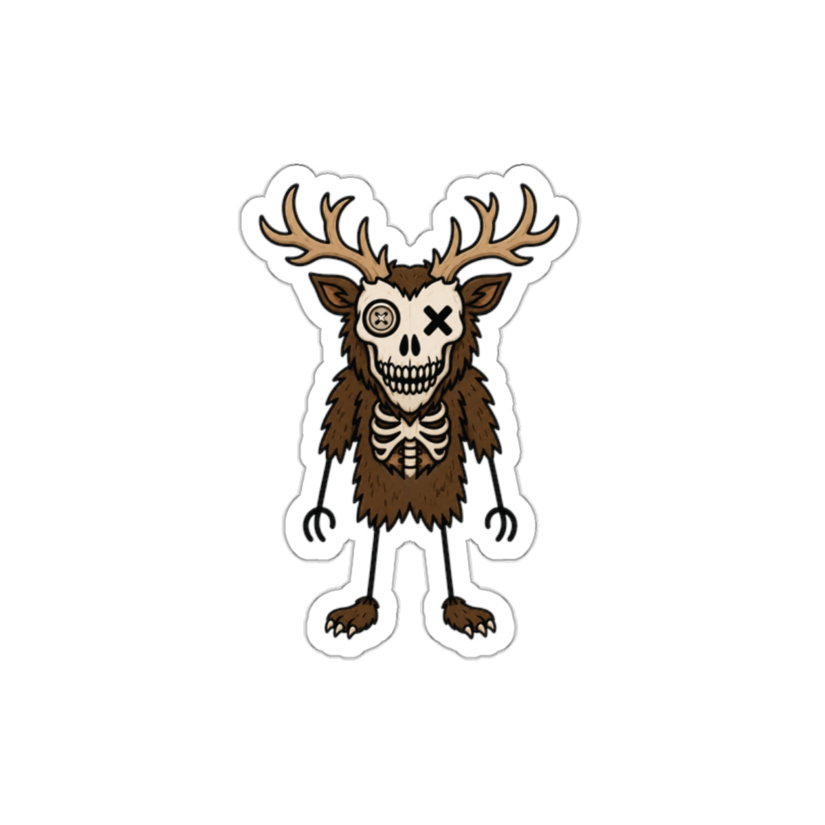 Stick Figure Wendigo Sticker