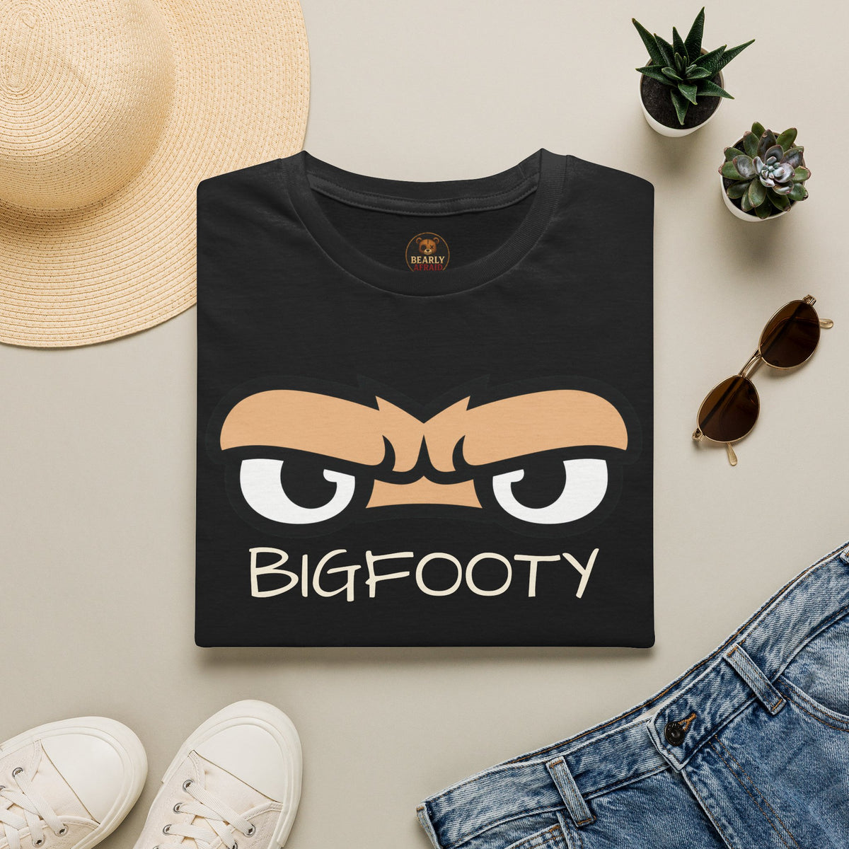 Bigfooty Eyes Mid Chest Tee