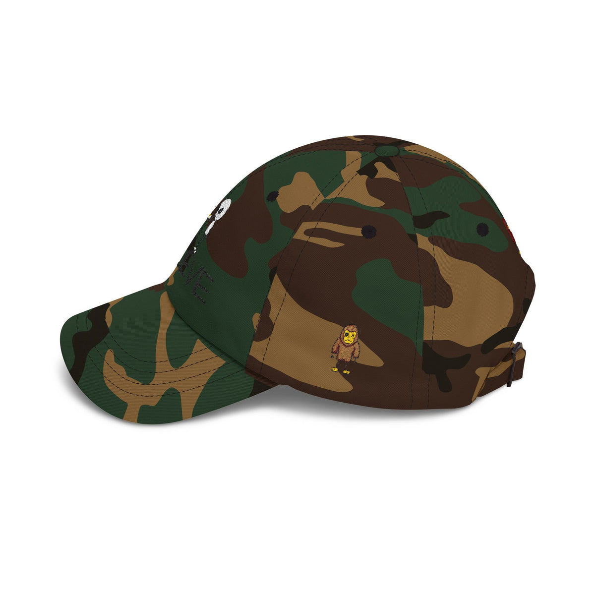 Stick Figure Alien Believe Embroidered Cap