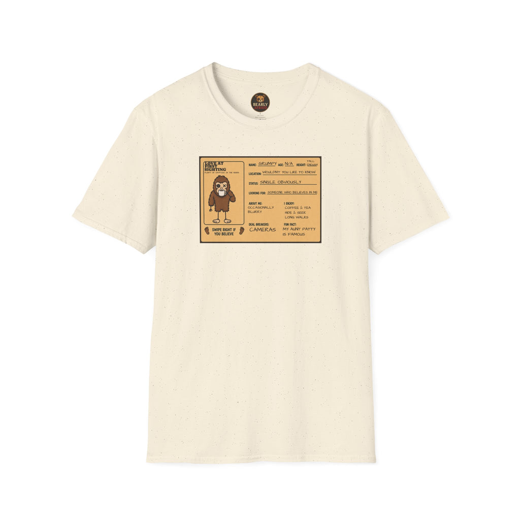 Grumpy Sasquatch Dating Profile Tee
