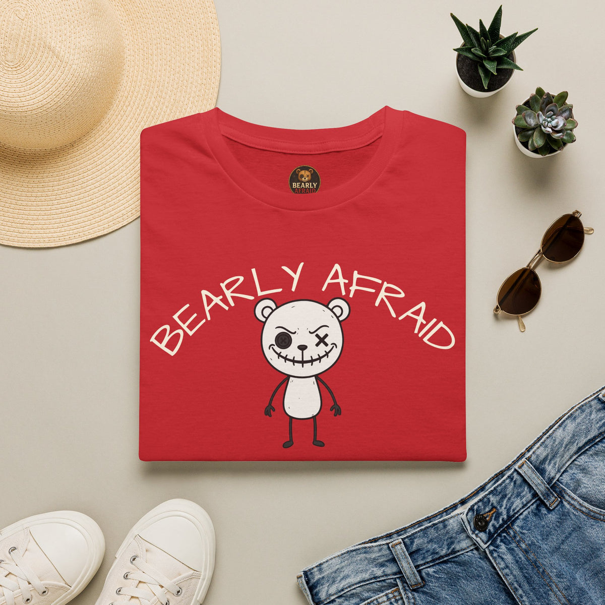Bearly Afraid Skeleton Tee