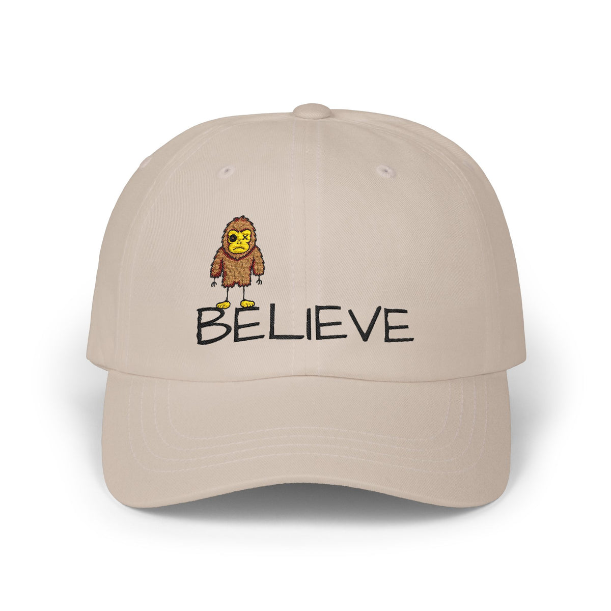 Stick Figure Believe Embroidered Cap