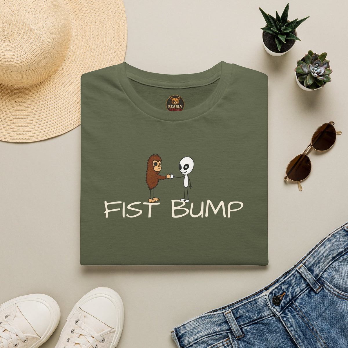 Stick Figure Fist Bump Tee