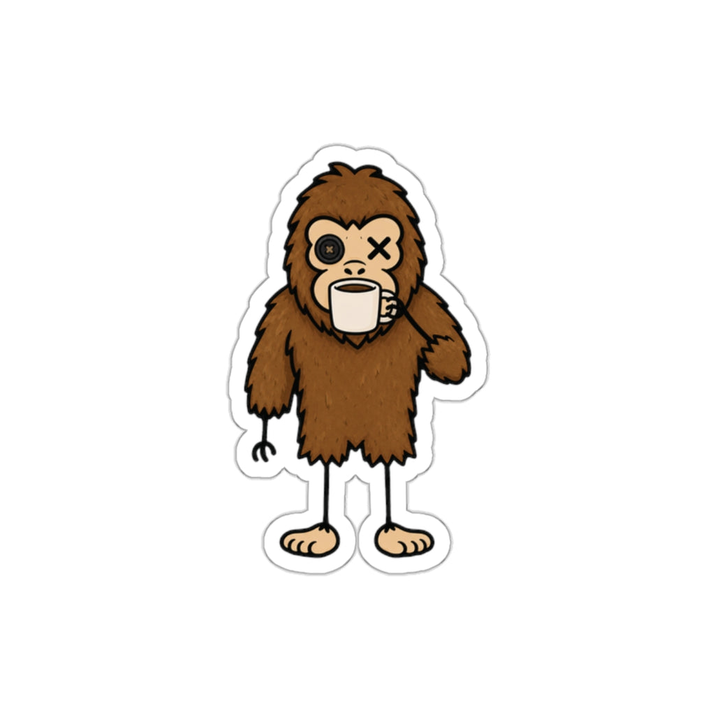 Grumpy Sasquatch Coffee Sticker