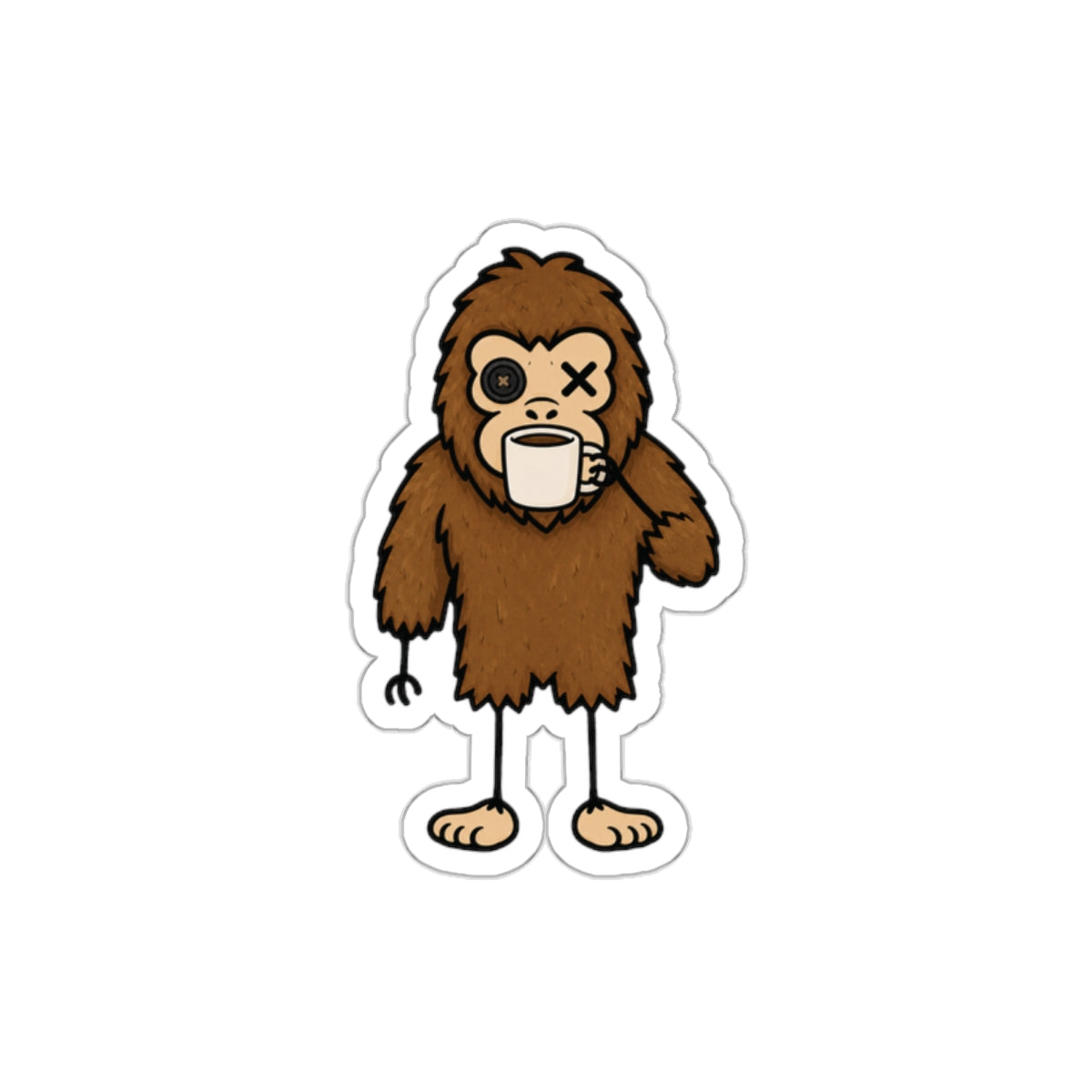 Grumpy Sasquatch Coffee Sticker