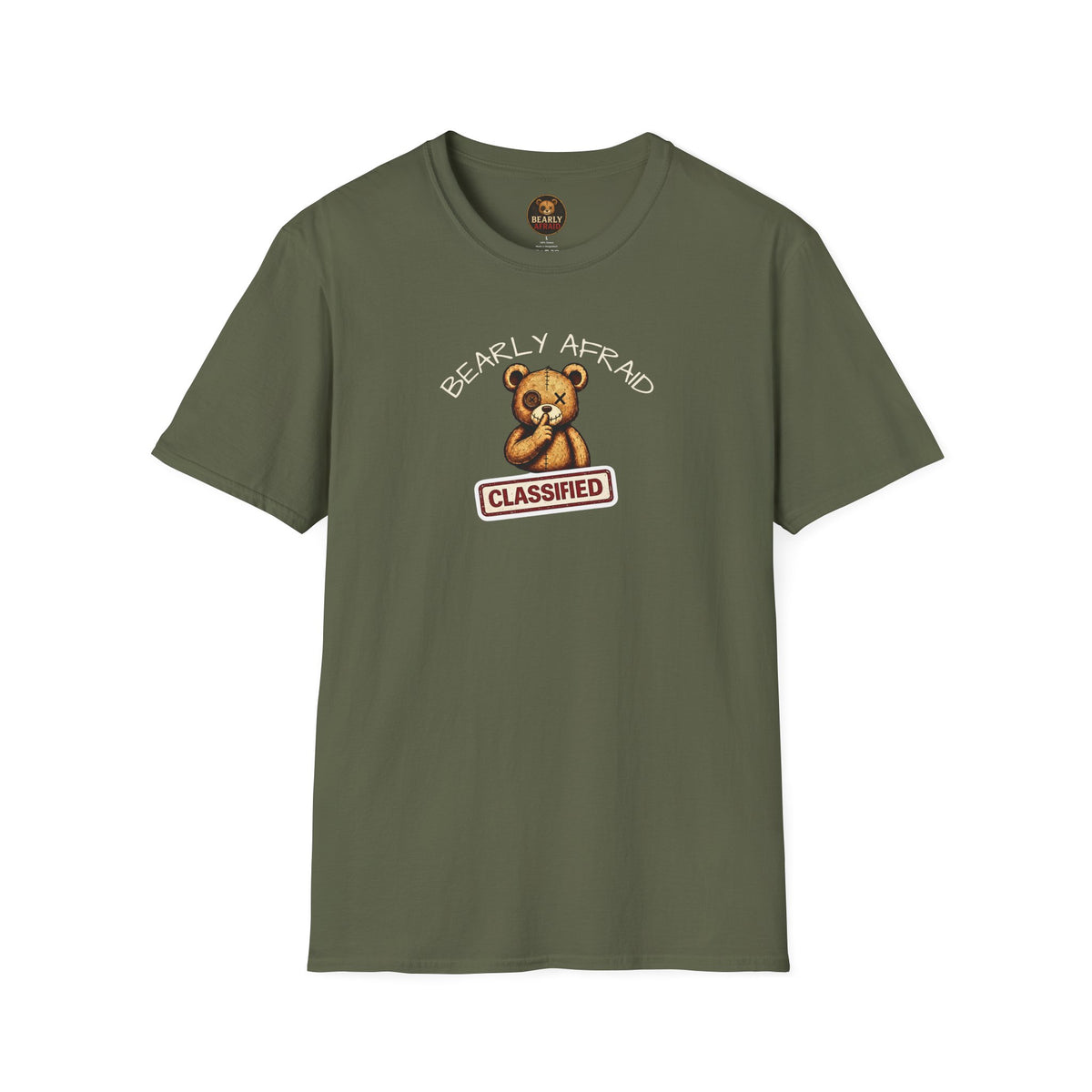 Bearly Afraid Retro Classified Tee
