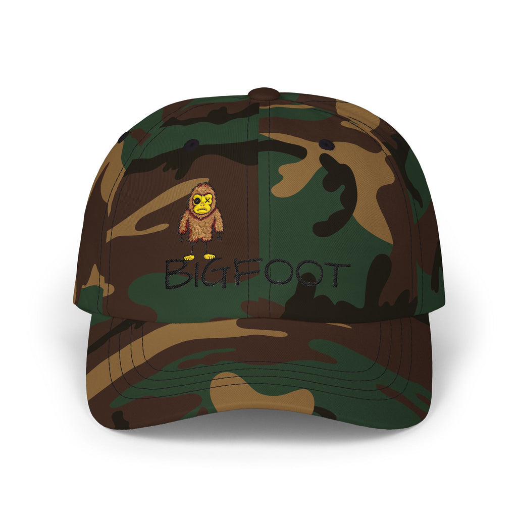Stick Figure Bigfoot Embroidered Cap