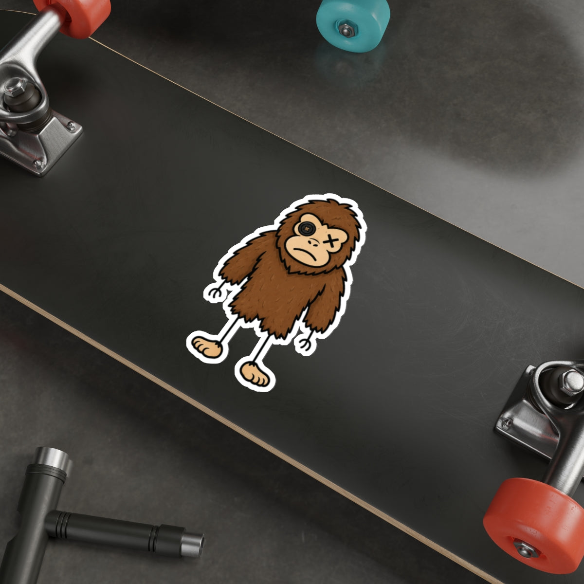 Stick Figure Bigfoot Sticker