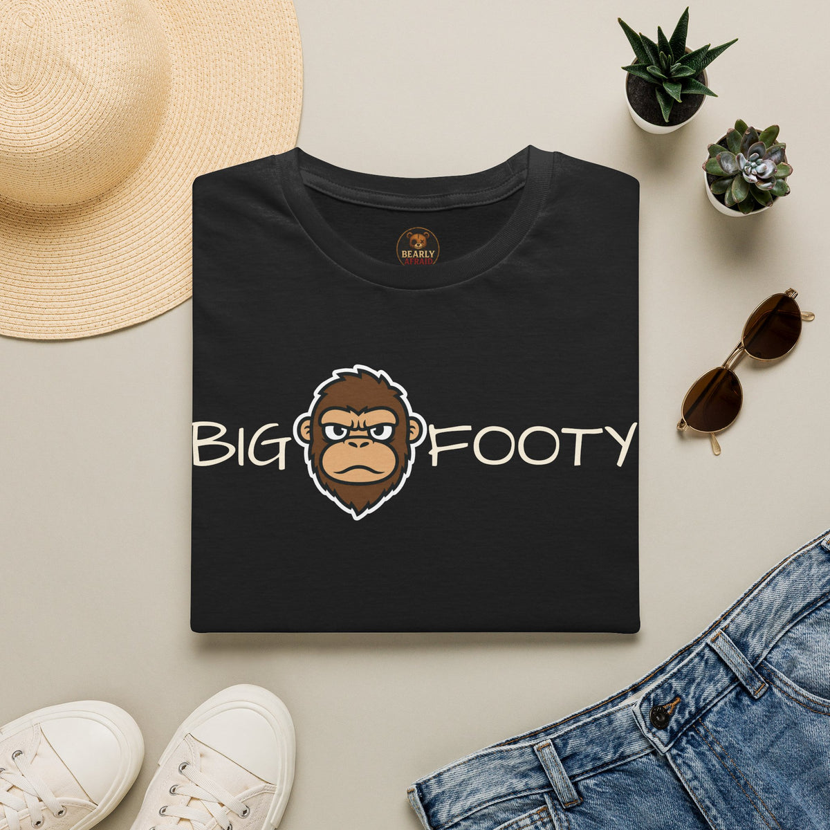 Bigfooty Head in Text Tee