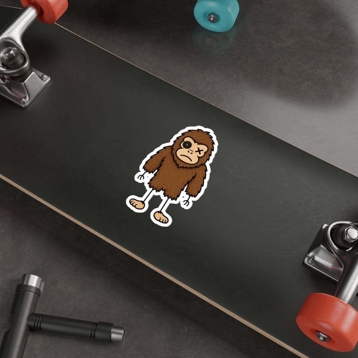 Stick Figure Bigfoot Sticker