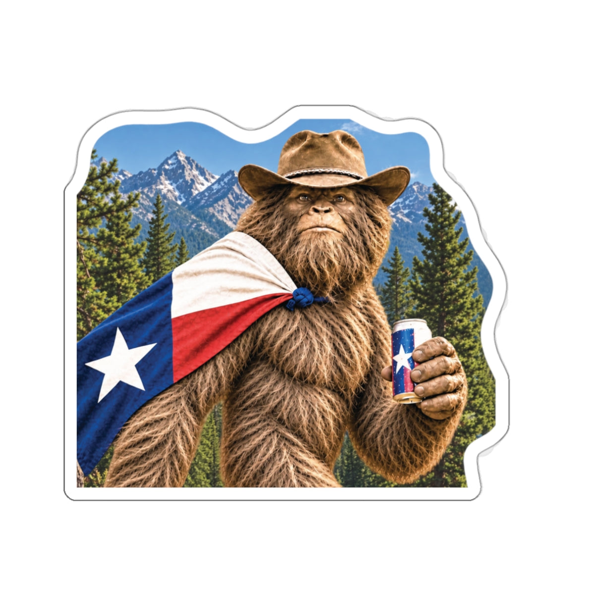 Southern Bigfoot Pose Sticker