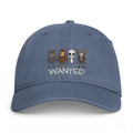 Stick Figure Wanted Washed Dad Hat