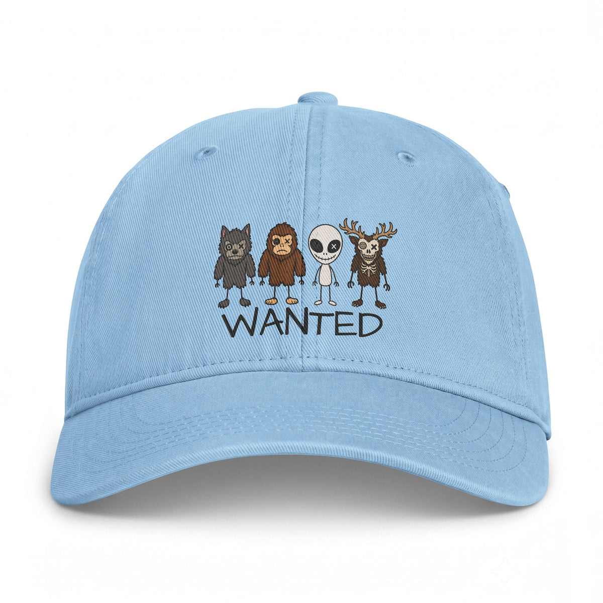 Stick Figure Wanted Washed Dad Hat