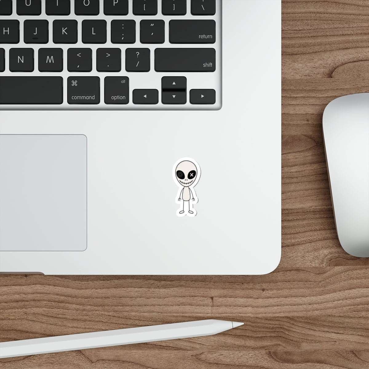 Stick Figure Alien Sticker