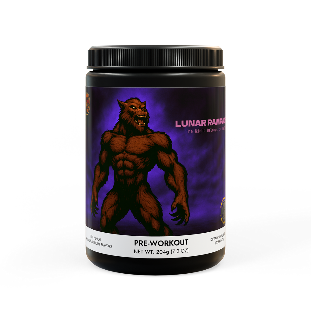 Cryptid Core "LUNAR RAMPAGE" Pre-Workout Supplement, Fruit Punch (204g, 7.1oz)