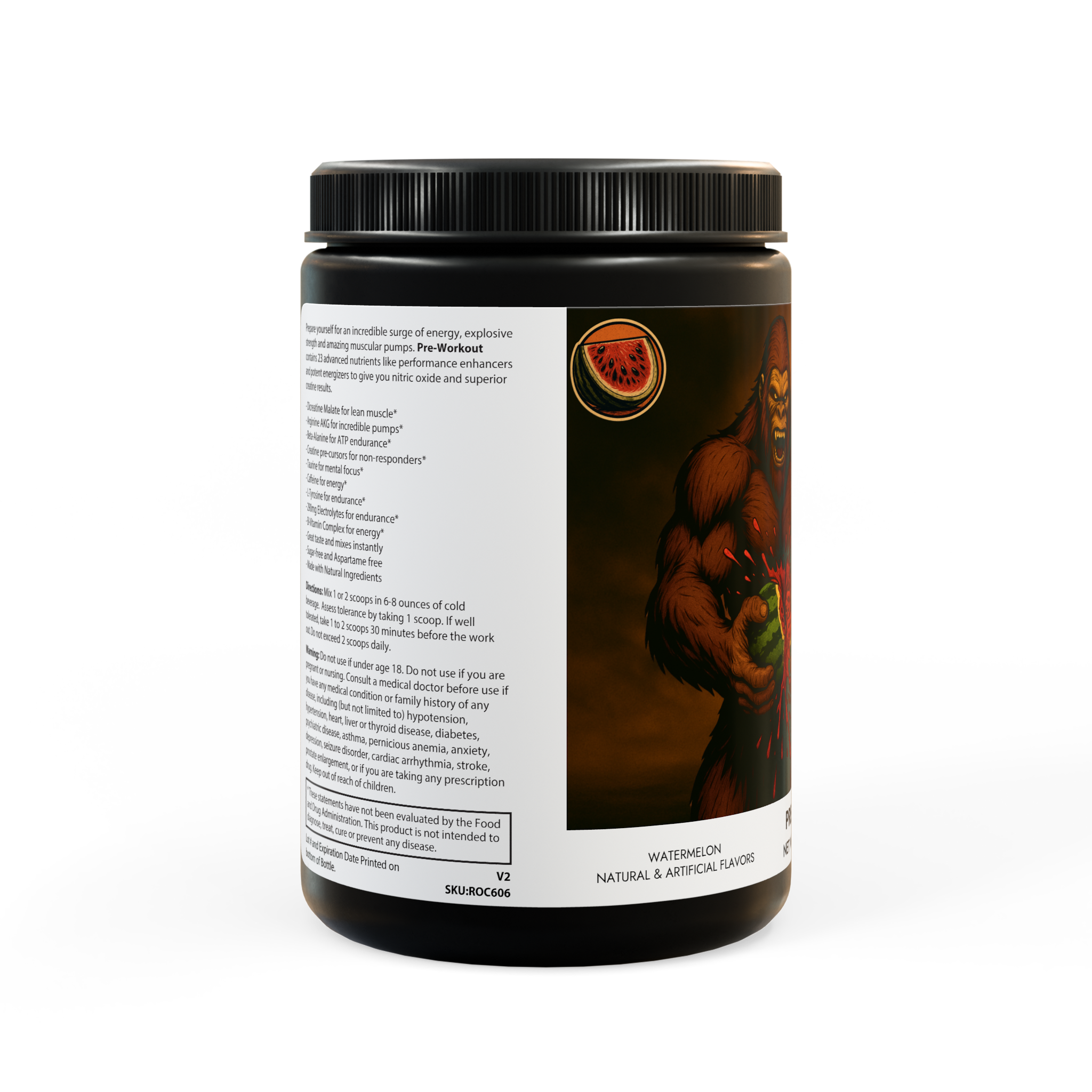 Cryptid Core "SQUATCHMELON" Pre-Workout Supplement, Watermelon (300g, 10.58oz)